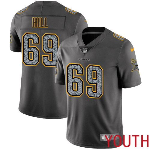 Minnesota Vikings #69 Limited Rashod Hill Gray Static Nike NFL Youth Jersey Vapor Untouchable